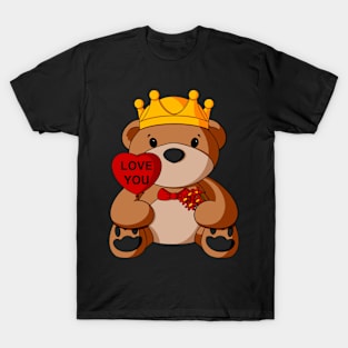 I Love You Valentine Teddy Bear T-Shirt